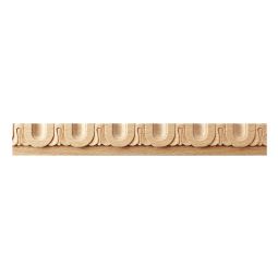 Modanatura in legno decorata a canne verticali ornate