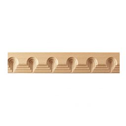 Arch and dentil wood moulding