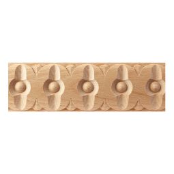 Petal and flower wood moulding