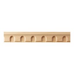 Arch and dentil wood moulding