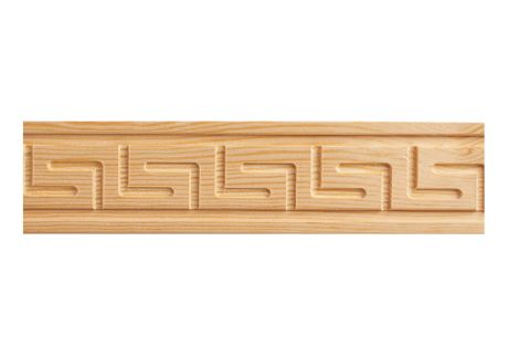 Modanatura in legno decorata a meandro