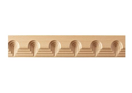 Arch and dentil wood moulding