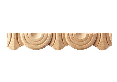 Scalloped wood moulding