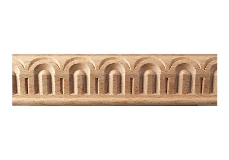 Carved fluted wood moulding