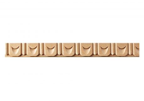 Carved fluted wood moulding