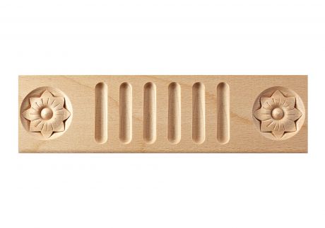 Fluted & rosette wood moulding