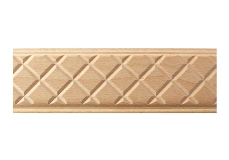 Modanatura in legno decorata a reticolo